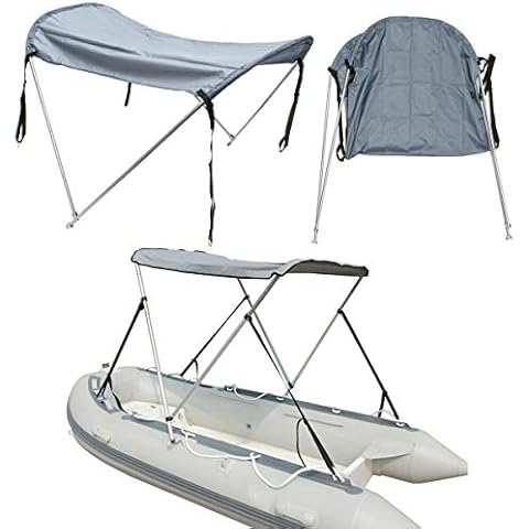 DoCred Foldable Bimini Top Boat Cover Canopy Cover 2Bow Bimini Top Suitable Cover