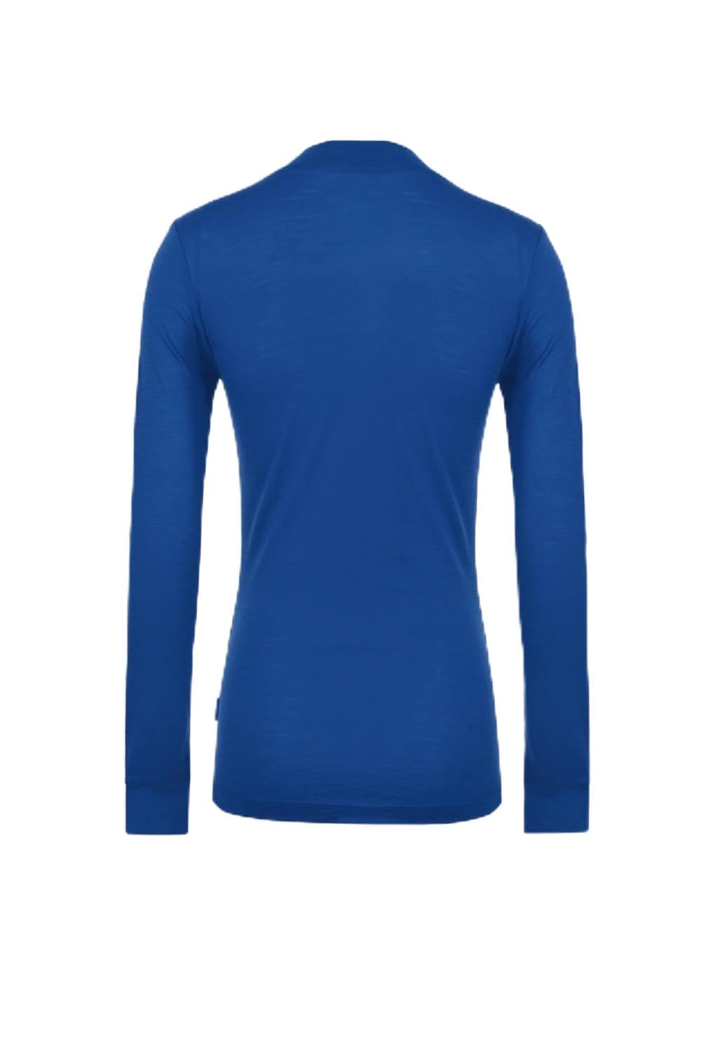 Koszulka damska active ze stójką, kolor kobalt, 100% wełna merino, gramatura 135g, Paterns (DE/NL/SE/PL, Alfa, L, Regularny, Regularny)