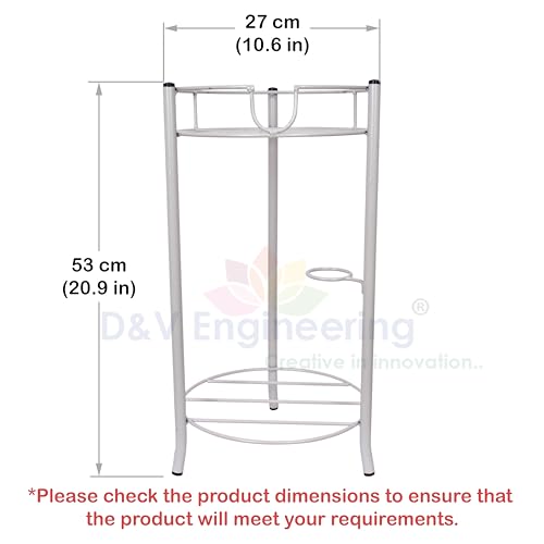 Image of D&V ENGINEERING Metal Water Dispenser Stand, 20 litre Bottle Holder for Home & Kitchen, Office, School, Hospitals, Ring Dia 27 cm, Height- 53 cm, Round-Grey