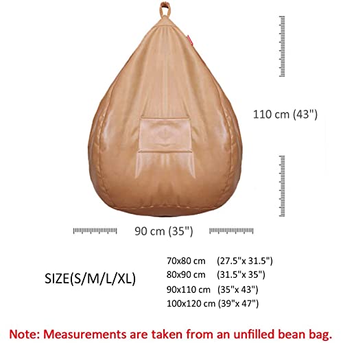 PU Sitzsack-Sesselbezug, Sitzsack Stuhlbezug (Ohne Füllung) Sitzsack Hülle Wasserdicht Sofabezug Für Kinder Und… – Bild 3