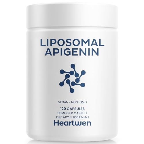 Heartwen Liposomal Apigenin Supplement | 4-Month Supply Apigenin (Chamomile Flavonoid) | Supports Sleep & Calm | Sunflower Phospholipid Liposomes for Enhanced Absorption 50mg Capsules (120 Count)