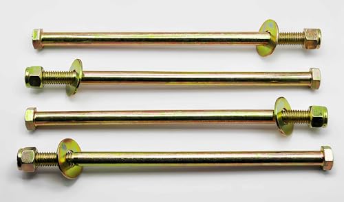 Image of 1 /2 inch x 10 inch Hex Head Bolt by Color Galvanization with Nylon Lock nut and Large Size Washer Assortment Kit,Alloy Steel,Grade 5.(4pcs Pack)