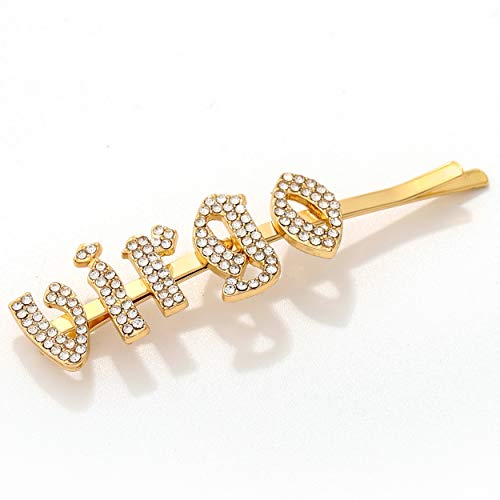 Zodiac Hair Pins Rhinestones Paved Constellation Letter Hair Clips Bobby Pins Wedding Crystal Bling Bridal Styling Barrette (so extra)