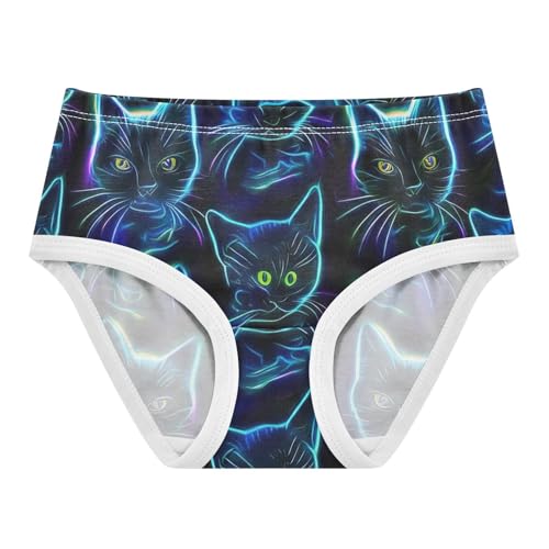 Neon Cats Panties Little Girl Toddler Girls Underwear Cotton Flower Briefs Kids Undies 2t
