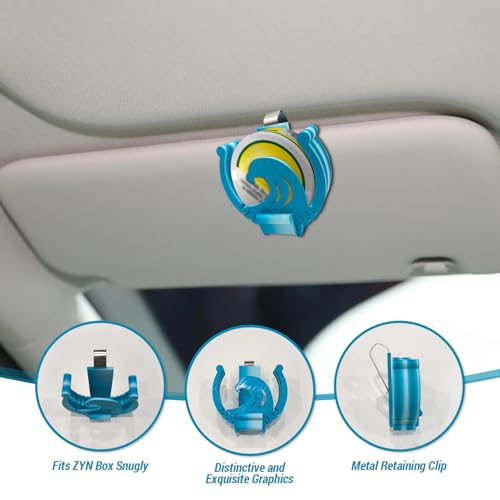 Image of Car Visor Clip Holder for ZYN，Suitable for cans of 2.75 inch*0.78 inch,Universal high-Temperature Resistant Sun Visor Accessories for Bag cansInterior Car Accessories for Organization(Wave)