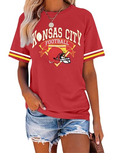Football Shirts for Women Game Day Tshirt Football Team Fans Gift Tees Sport Season Short Sleeve Tops