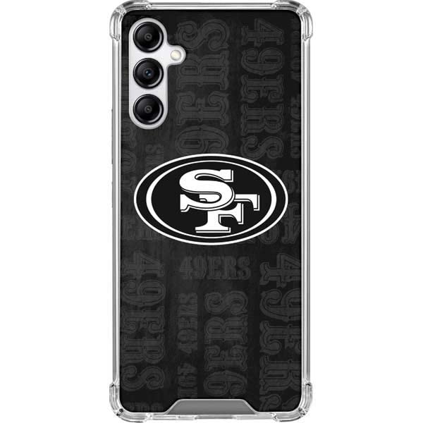 Skinit Clear Phone Case Compatible with Galaxy A14 5G - Officially Licensed NFL San Franciso 49ers Black & White Design