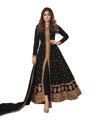 Image of Henith Collection Indian /Pakistani Ethnic Wear Embroidered Anarkali Suit Anarkali Gown for Women