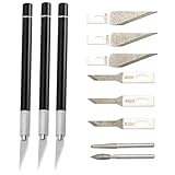 Jovno ダイヤモンドヤスリ 精密ヤスリ 超硬極薄ヤスリ 0.4mm ホビー用ヤスリ バリ取り 電着やすり ヤスリ プラモデル 工具 硬い素材の研磨 金属 ソフビ 細い プラスチック 面取り 仕上げ エッジ出し 面出し ゲート処理 (ブラック) 3本ホルダー付き