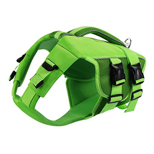 ASENKU Schwimmweste Hund Mittel M,Verstellbar & Ripstop Hundeschwimmweste,Rettungsweste für Hunde mit Griff und Reflektierend, Hunde Schwimmweste für Chihuahua,Dackel,Französische Bulldogge, Labrador
