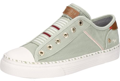 MUSTANG Sneaker Femme 1376-402, Pointure:38 EU, La Couleur:Vert