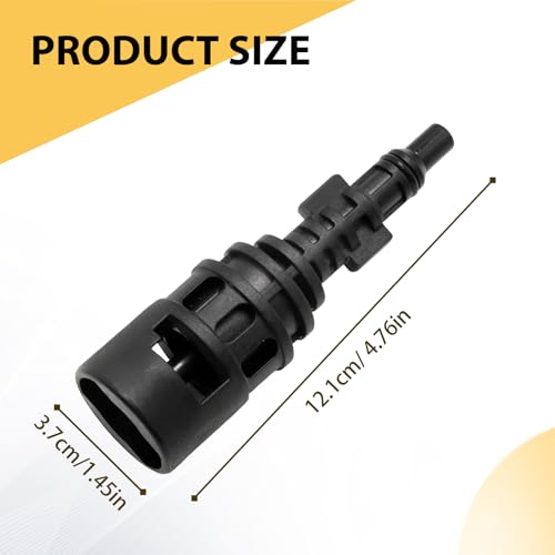 Ollanoos 2Pcs 124x24.5mm Black Hochdruch Cleaner Adapter, Adjustable Nozzle, Replacement for Karcher Replacement for Lavor Parkside - Image 4