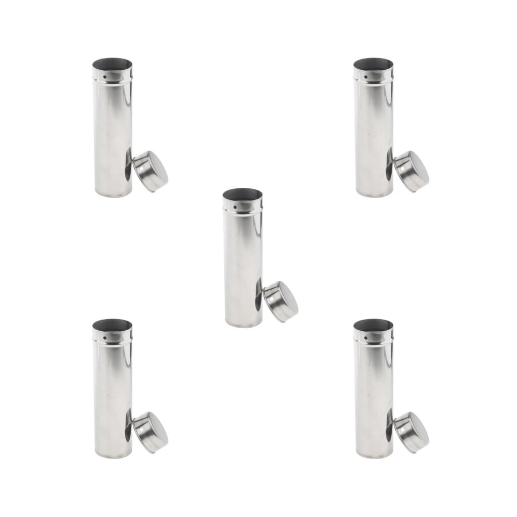 Juego de 5 cajas de esterilización de pipetas de acero inoxidable, tubo de esterilización de pipetas de 23 cm, 9 pulgadas
