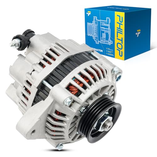 Image of PHILTOP New Alternator 13330N Compatible with 1996-2000 Honda Civic SOHC,1997-2000 Acura EL,70Amp Replace A5TA4891,A5TA1191,AHGA27,AHGA39,31100P2FC02,31100P2FC01,13330,13330N,90273215,8886236 | Fits 1996-1998 Honda Civic L4 1.6L, Replacement OE A5TA4891, A5TA1191, AHGA27, AHGA39, 31100P2FC02, 31100P2FC01, 13330