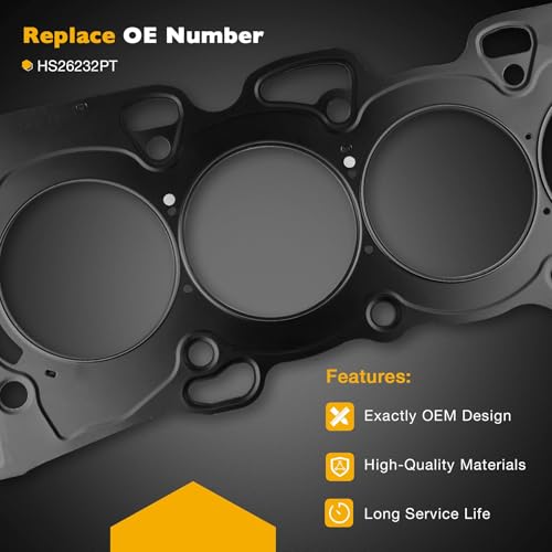 Image of HS26232PT Head Gasket Set with Bolts, Compatible with 2002-2006 Toyota Camry Highlander Rav4 Solara 2.4L, Replace# ES71183