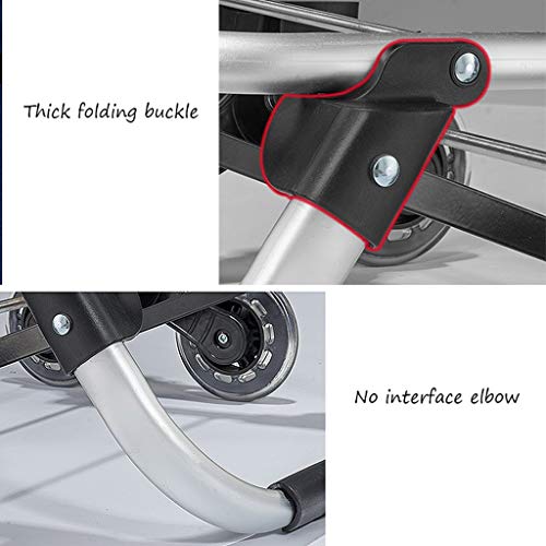 Einkaufstrolley Lebensmitteleinkaufswagen Leichter Haushaltstreppeneinkaufswagen Zusammenklappbarer tragbarer… – Bild 6