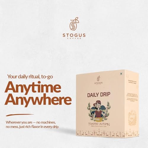 Image of STOGUS Coffee | Toasted Autumn | Arabica Coffee Bags | Pack of 5 (11g x 5) | Medium Roast | Caramel, Almond & Grapefruit Notes