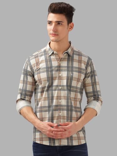 Image of BULLMER Trendy Regular Fit Striped Causal Full Sleeve Shirt for Men.