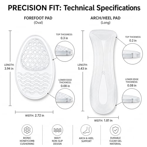 Almohadillas de Gel Transparentes para Apoyo en Tacones miniatura 3