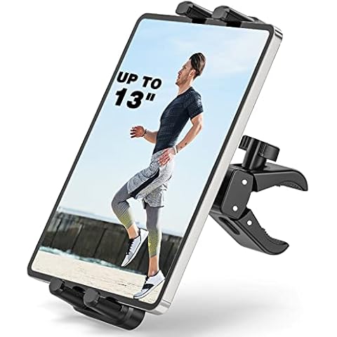 JUBOR Spin Bike Tablet Holder, iPad Phone Bike Holder Handlebar Mount Stand for Indoor Exercise Bicycle, Spin Bike, Stationary Bike, Treadmill, Fits iPad Pro, Samsung, Galaxy Tabs, 6.1"~13" Devices Cover