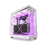 Caja De Torre Media Nzxt H6 Flow Rgb De Doble C?mara Con Ventiladores Rgb Incluidos, Color Blanco