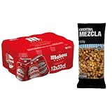 UBOON - Cerveza Clásica Dorada Lager: Suave Sabor, Refrescante y con Espuma Firme - PACK 12 Latas de 33cl, 4.8% Vol. Alcohol + ¡Incluye un Cocktail mezcla Mercadona de Regalo (5 ESTRELLAS, COCKTAIL)
