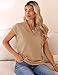Ivicoer Womens Sweaters Tank Vest Striped Casual V-Neck Knitted Short Sleeve Lightweight Tops Sleeveless Pullover Summer Cap Sleeve Dressy Shirts 2024 Fashion Trendy