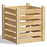 Greenes Fence Premium Cedar Wood Composter, 24' W x 24' L x 31' H (3/4' Thick) / 77.3 Gallons - Made in USA with North American Cedar