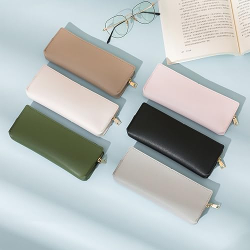 Image of Pencil Case Lightweight and Durable Ideal Pencil Pouch (Pink,Faux leather)