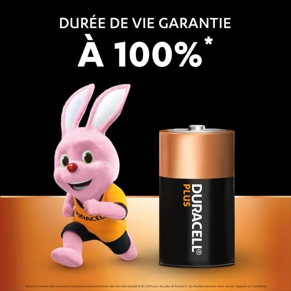 DURACELL D Plus Piles Alcalines (Lot de 4) 1.5V, LR20 — vue 2