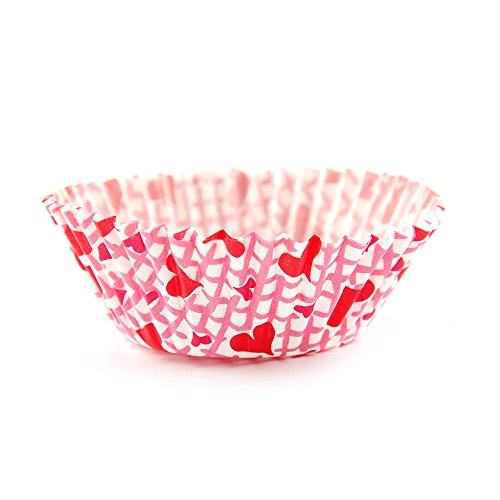 Arant Heart Mini Cupcake Liners. Colorful Paper, Ideal for Holidays and Parties, 100