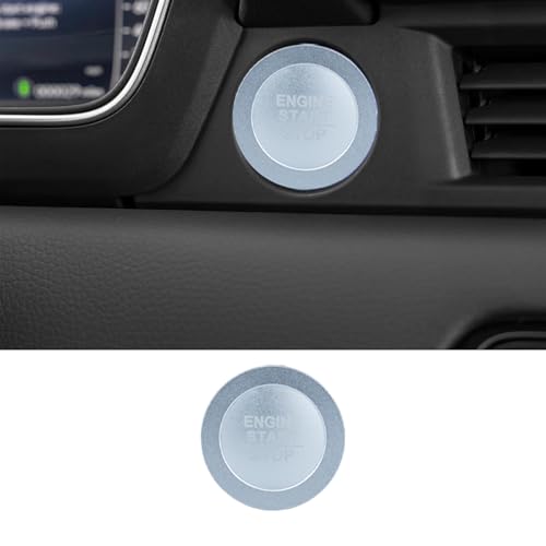Image of for Honda 2026 Passport /2026 Pilot Interior Accessories, Aluminum Alloy one-Button Start Cover /Ring, air Conditioning knob, 5-piece Set (Silver)