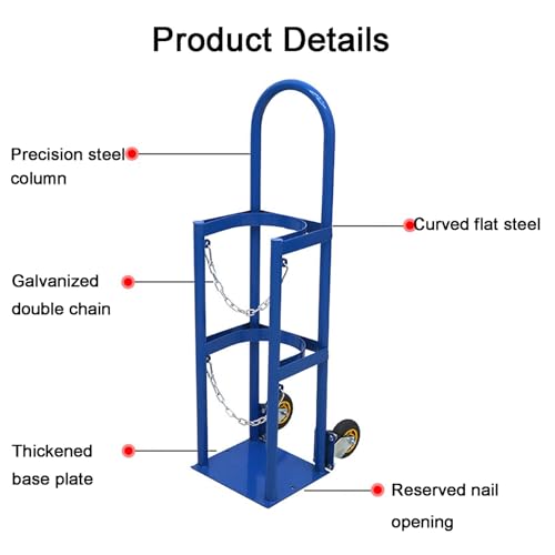 Support pour bouteilles de gaz blanc 40x17x100 cm mobile