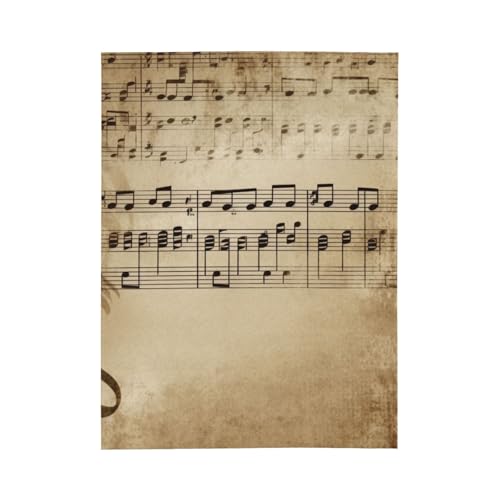 Couverture en flanelle notes de musique une idée cadeau originale - 3