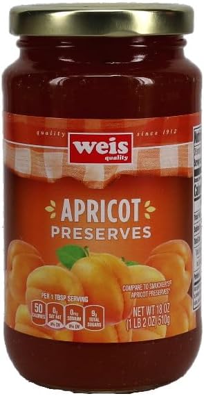 Weis Quality, Preserves Apricot, 18 Ounce
