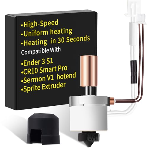 Ender-3 S1 Hotend Keramik Heizblock: Kompatibel mit Creality Ender 3 S1/ Pro CR10 Smart Pro Sermon V13D Drucker Druckkopf Schnelles Heizen/High Flow/Hochtemperatur Hotend von SAPLUSREPRAP