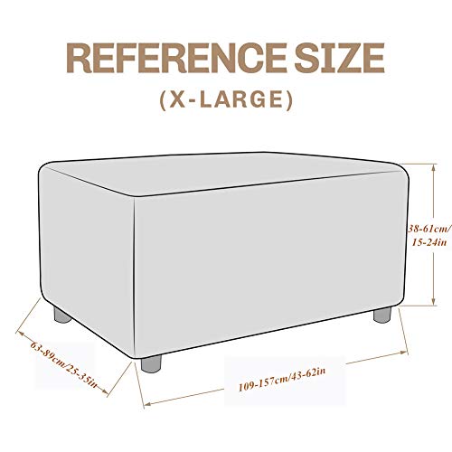 Funda elástica para reposapiés XL protector de muebles lavable 8