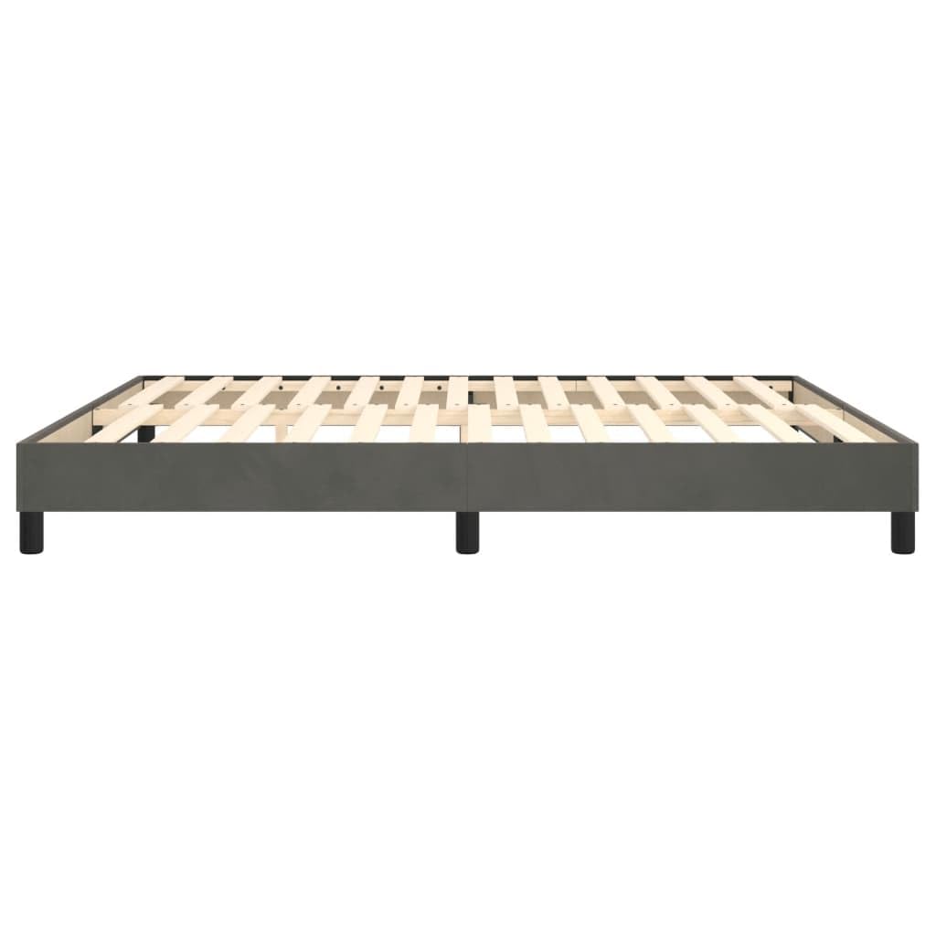 vidaXL Estructura de Cama con somier Terciopelo Gris Oscuro 160x200cm