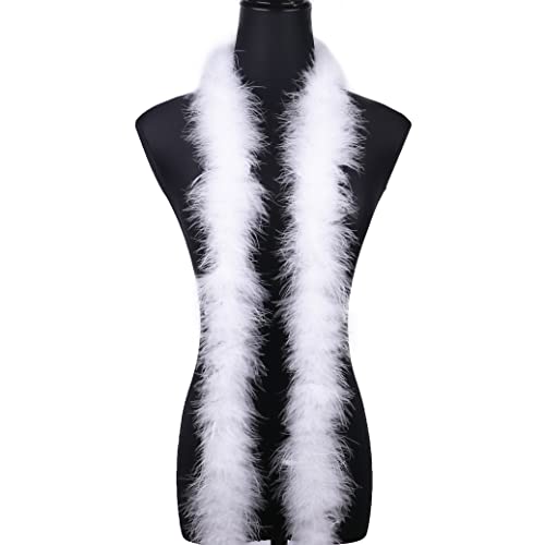 1.85 metri 20g bianco soffice marabù piuma Boa per...