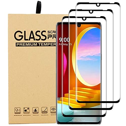 [ 3 Pack for LG Velvet/LG Velvet 5G Screen Protector Tempered Glass, HD Clear Scratch Resistant Bubble Free Anti-Fingerprints 9H Hardness