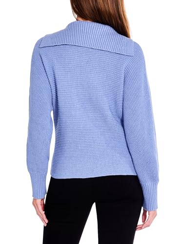 NIC+ZOE Women's Drape Collar Shaker Sweater4