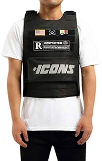 HUDSON Outerwear Men's Icon Reflective Fashion Vest with Adjustable Velcro Straps and Patches, Black