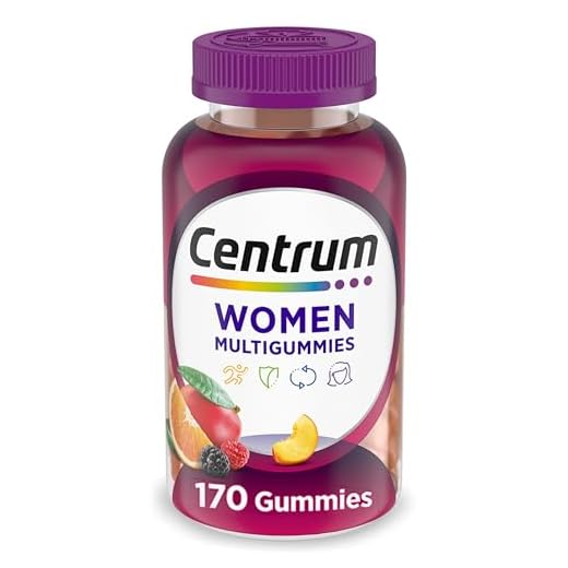 Centrum MultiGummies Gummy Multivitamin for Women, Multivitamin/Multimineral Supplement with Vitamin D3, B Vitamins and Antioxidants, Assorted Fruit Flavor - 170 Count