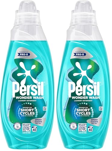 Image of Persil Wonder Wash Speed Clean Non Bio Liquid Detergent Fast-Acting Formulation with extraordinary fragrance designed for the shortest washing cycles 1.08 L (40 Washes) (Pack of 2)