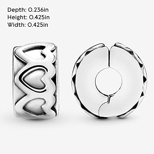 Pandora Jewelry Row Of Hearts Sterling Silver Charm, No Box #TOP4