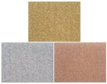 Glittered Boxed Note Card Set (48 Cards and 48 Envelopes Glitter Gold, Silver, Bronze)