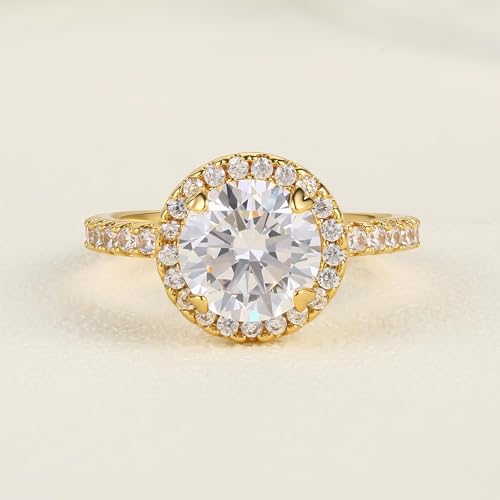 JIANGYUE Classic CZ Bridal Sets Band Ring for Women, Faux Cubic Zirconia Wedding Ring Set Womens2