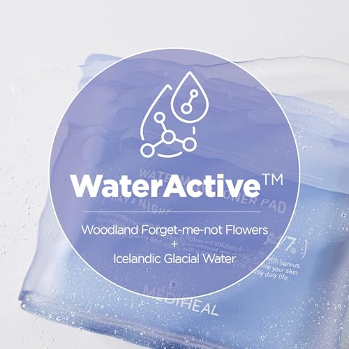 MEDIHEAL Watermide Toner Pad - Square Cotton Facial Toner Pads with Icelandic Glacial Water - Improv
