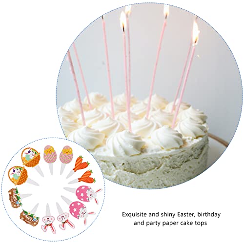 jojofuny Coelho De Cenoura Chique Feliz Favor Decorações De Comida Picaretas De Primavera Ornamento