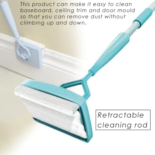 Plumeau pour plinthe et mur lavable - Kit brosse de plafond et sol pour maison - 6
